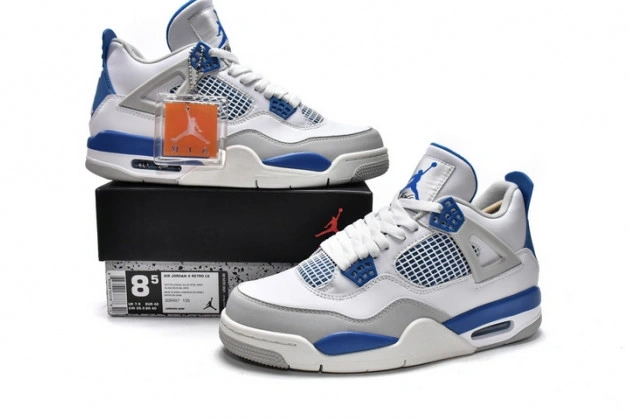 MaikeSneakers Blue Jordan Air 4 (2012) Military 308497-105 Retro 0803